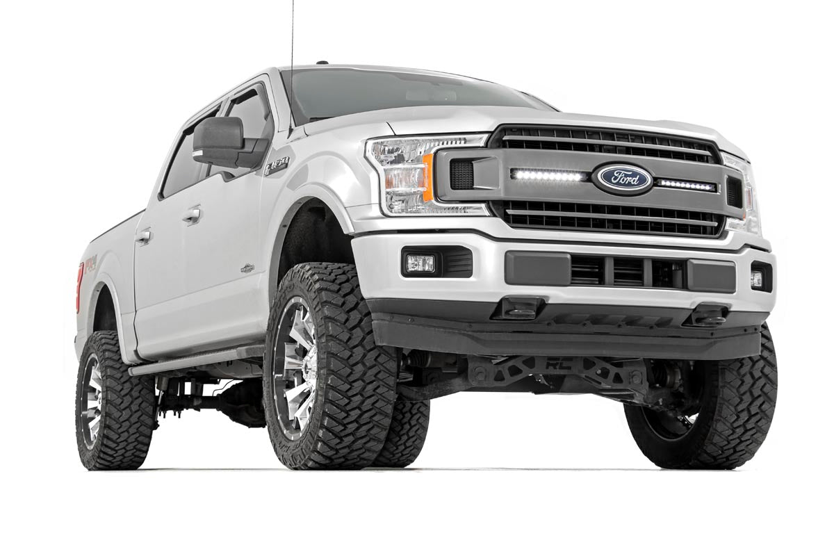 LED Light Kit | Grille Mount | 10&quot; Chrome Slimline Pair | Ford F-150 (18-20)
