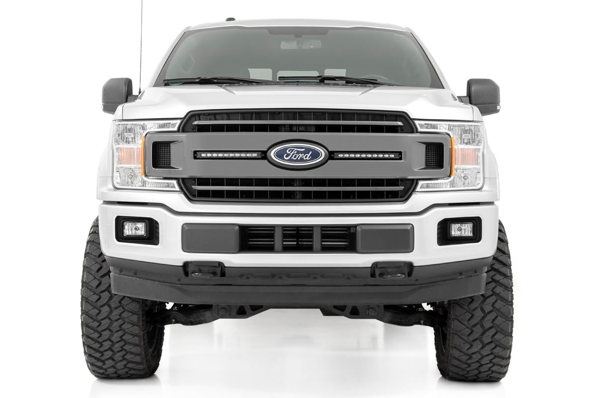 LED Light Kit | Grille Mount | 10&quot; Black Slimline Pair | Ford F-150 (18-20)