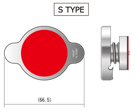 HKS RADIATOR CAP S-Type - 15009-AK006 by HKS - angle view