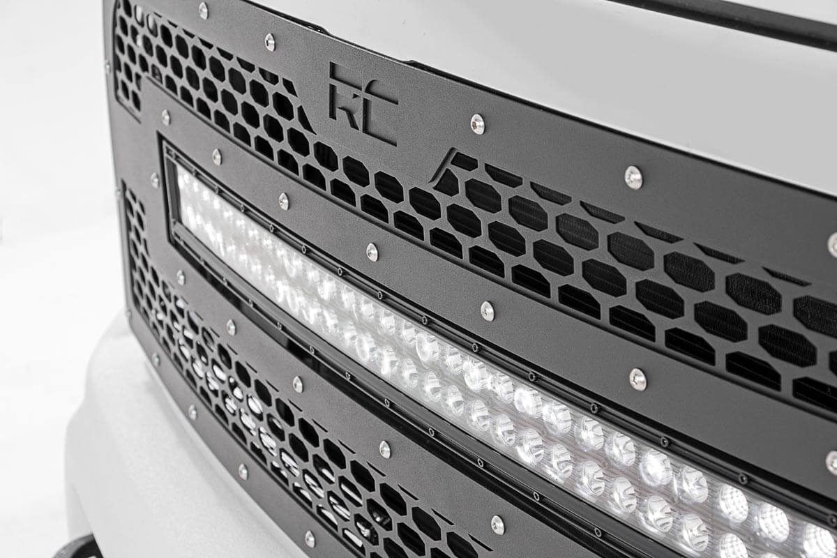 Mesh Grille | 30&quot; Dual Row LED | Black | Ram 2500/3500 2WD/4WD (2013-2018)