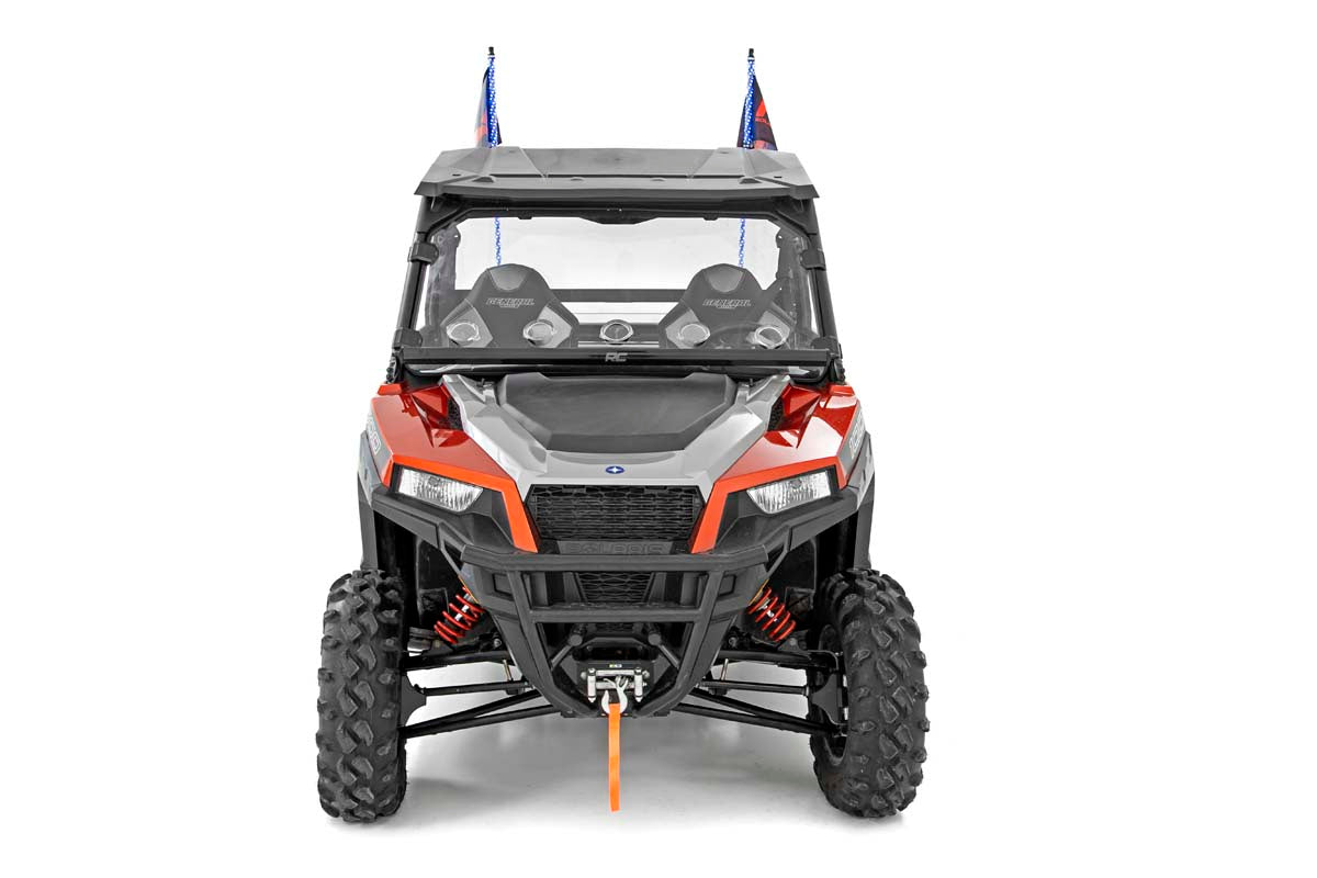 Whip Mount | Bed | 4&#39; Multl-Color LED Whip Pair | Polaris General/Ranger 1000/Ranger XP 900/1000