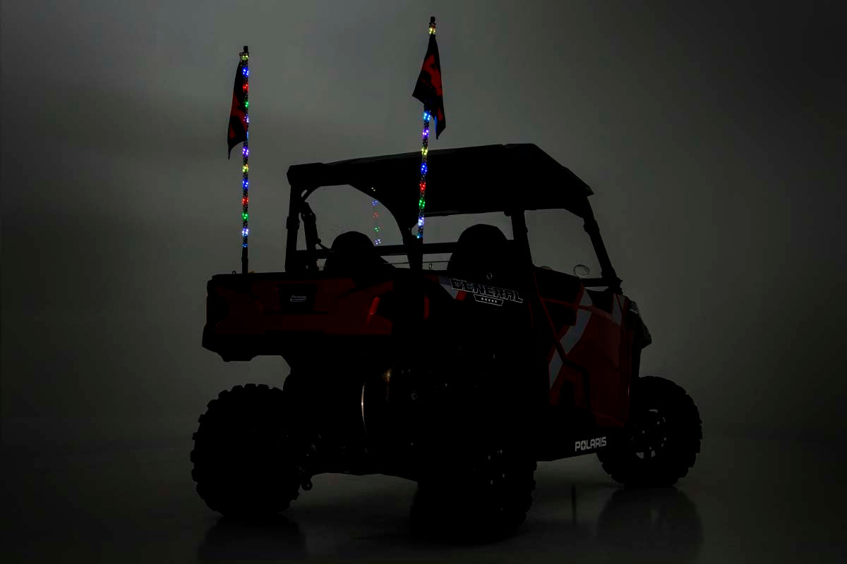 Multi-Color LED | Whip | 4&#39; Long | Pair