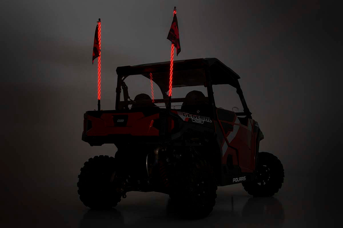 Multi-Color LED | Whip | 4&#39; Long | Pair