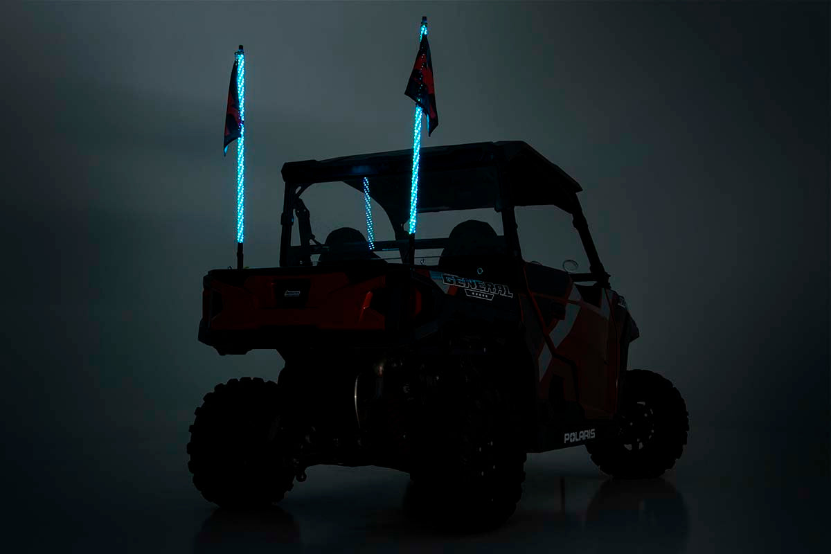 Multi-Color LED | Whip | 4&#39; Long | Pair