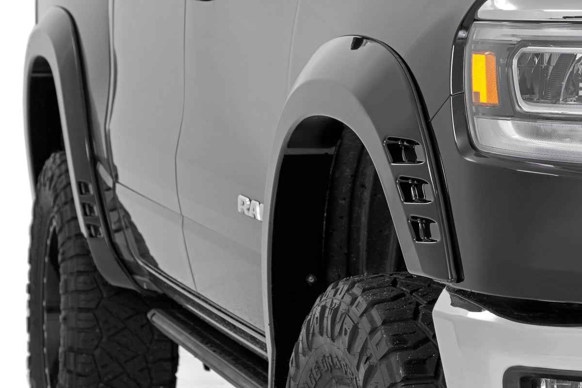Rough Country - Fender Flares - SF1 - GW7 Bright White - Ram 1500 2WD/4WD (2019-2024) - F-D319201-GW7 by Rough Country - inst