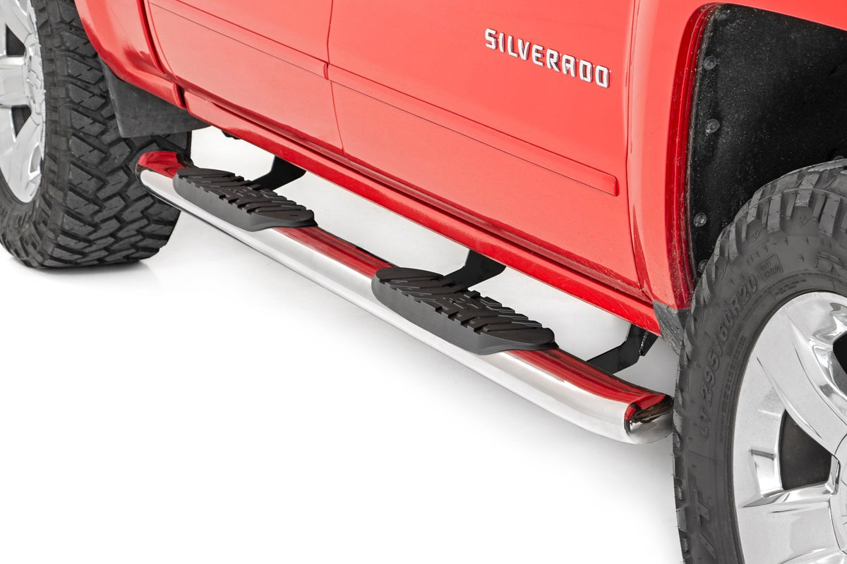 Oval Nerf Steps | Stainless | Crew Cab | DEF Tank | Chevy/GMC 1500/2500HD/3500HD (07-19 &amp; Classic)