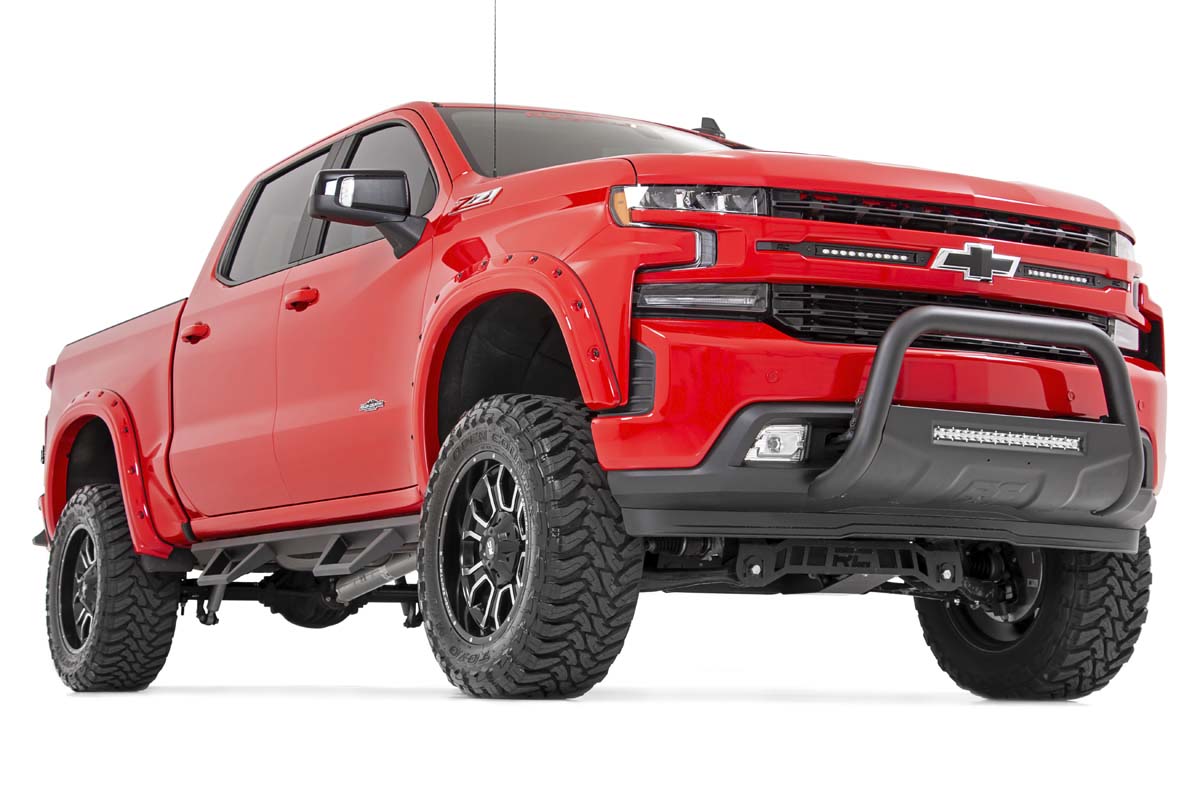 LED Light Kit | Grille Mount | 10&quot; Black Slimline Pair | Chevy Silverado 1500 (19-22)