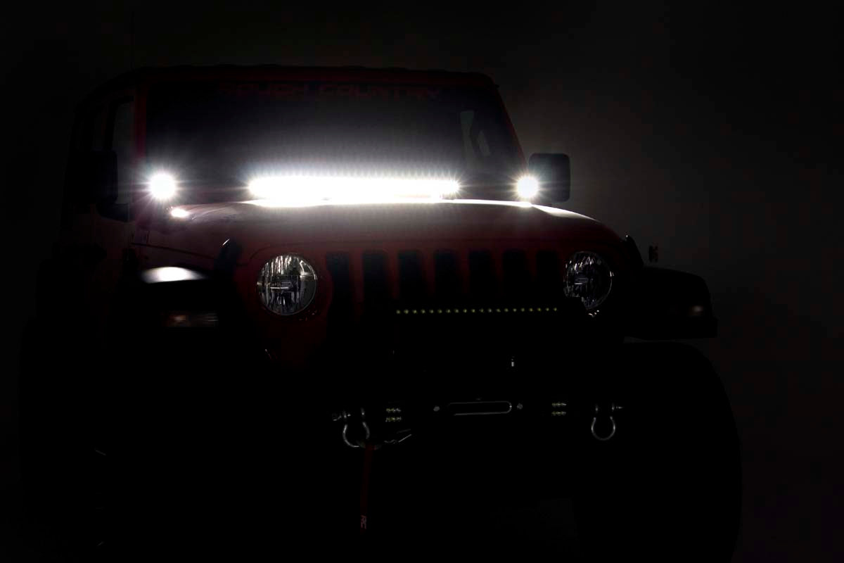 LED Light Kit | Cowl Mount | 2&quot; Black Pair | Jeep Gladiator JT/Wrangler JL (18-24)
