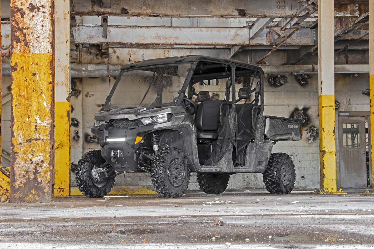 LED Light | Bumper Mount | 12&quot; Black Single Row | Can-Am Defender HD 8/HD 9/HD 10