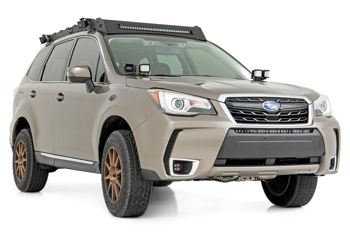 LED Light Kit | Ditch Mount | Dual 2&quot; Black Pairs | Spot | Subaru Forester (14-18)