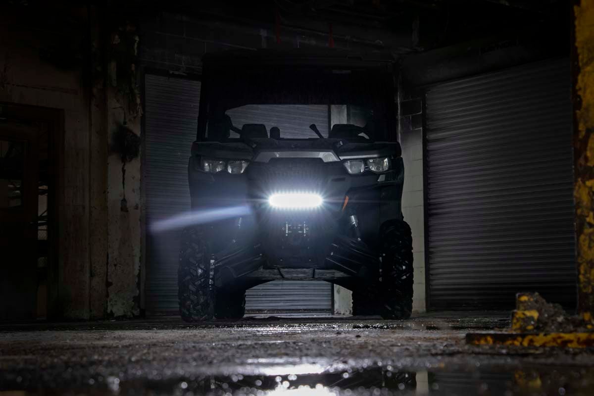 LED Light | Bumper Mount | 12&quot; Black Single Row | Can-Am Defender HD 8/HD 9/HD 10