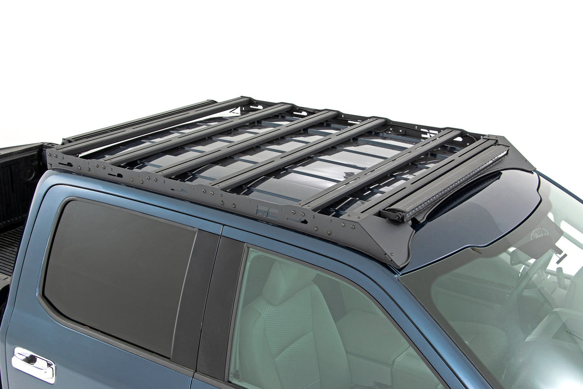 Roof Rack | FR &amp; RR 40 Inch Single Row BLK LEDs | Ford F-150 2WD/4WD (15-18)