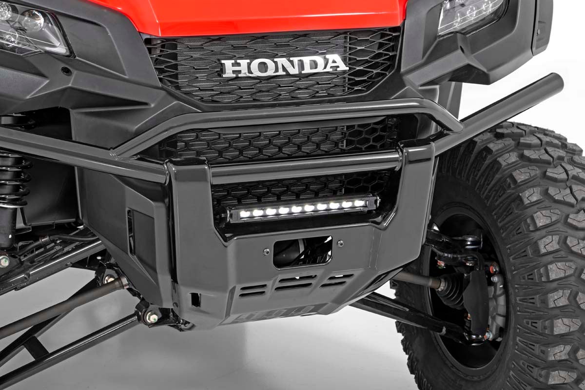 LED Light | Bumper Mount | 10&quot; Black Slimline | Honda Pioneer 1000/Pioneer 1000-5