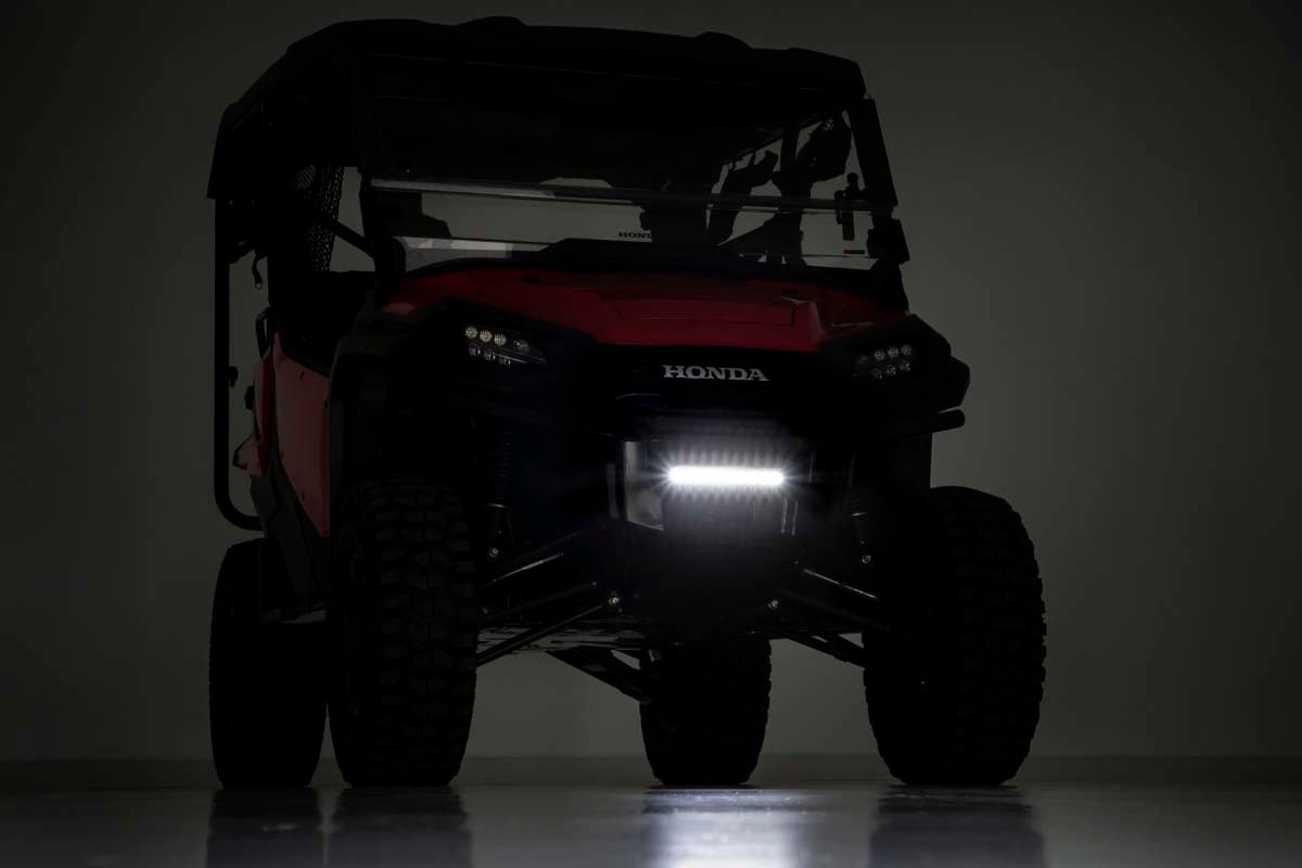 LED Light | Bumper Mount | 10&quot; Black Slimline | Honda Pioneer 1000/Pioneer 1000-5