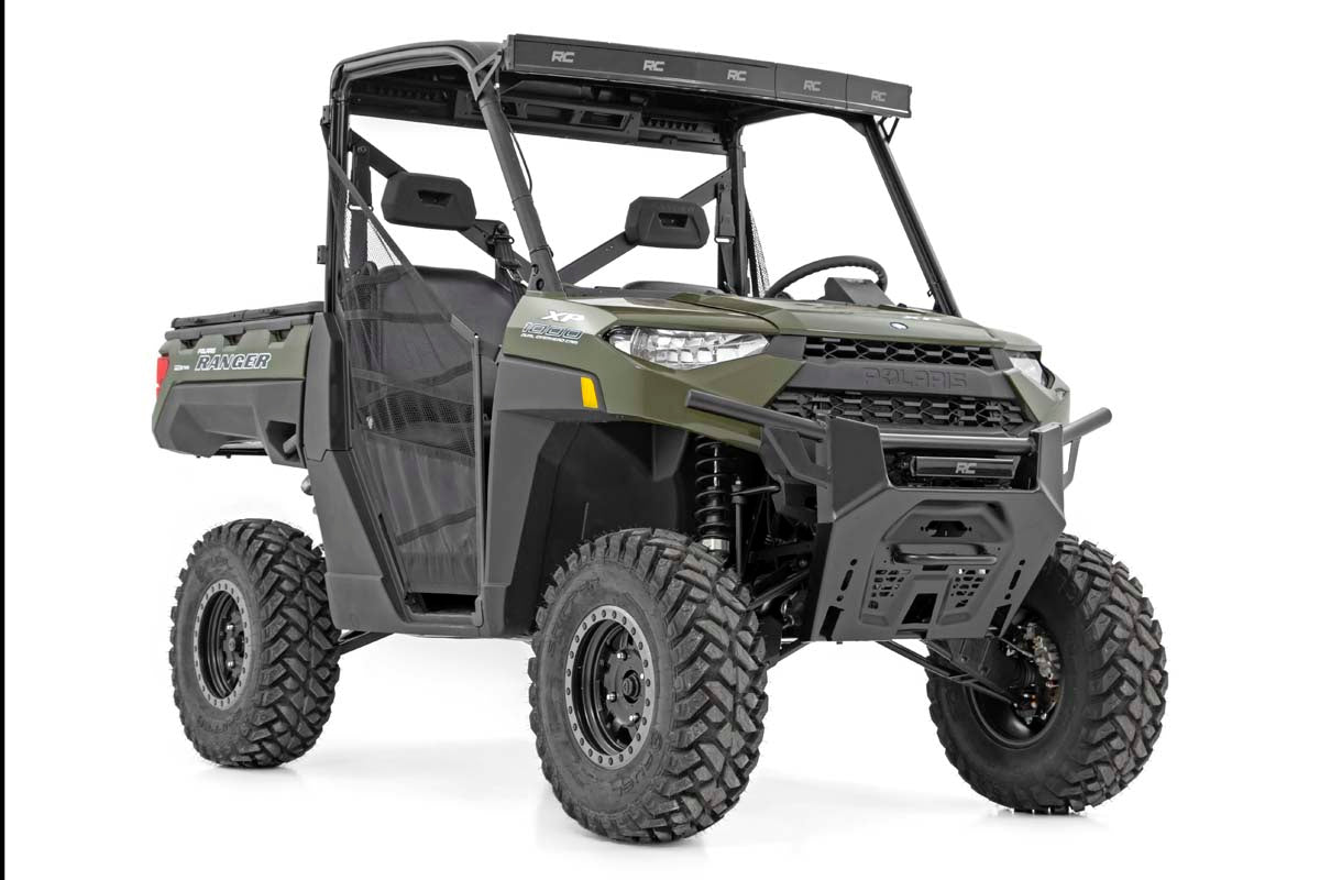 LED Light | Bumper Mount | 12&quot; Black Single Row | Polaris Ranger XP 1000/1000 Crew