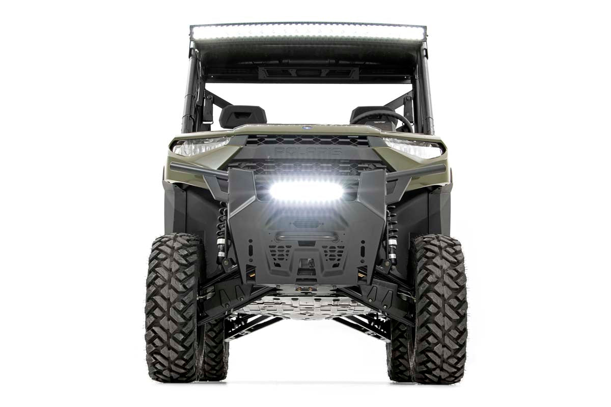 LED Light | Bumper Mount | 12&quot; Black Single Row | Polaris Ranger XP 1000/1000 Crew