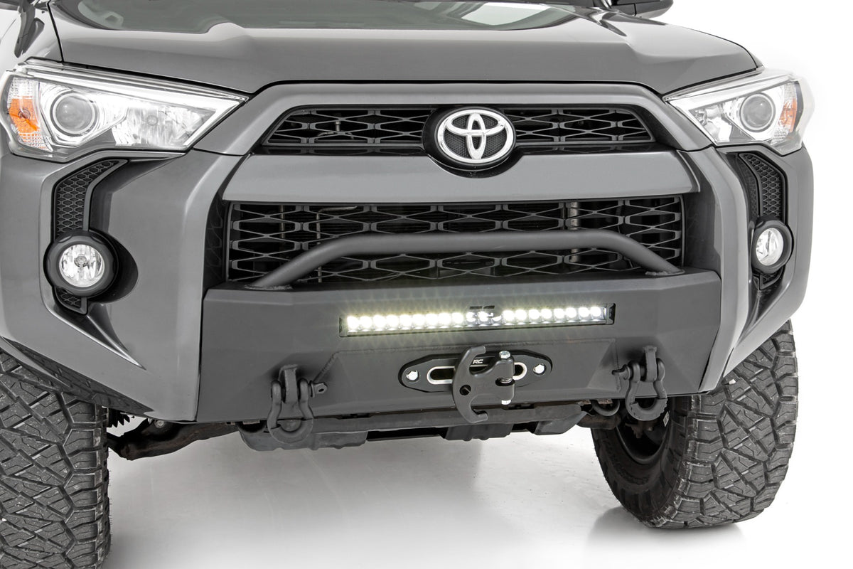 Rough Country - Front Bumper - Hybrid - 20" Blk LED - Toyota 4Runner 2WD/4WD (2014-2024) - 10744 by Rough Country - angle vie