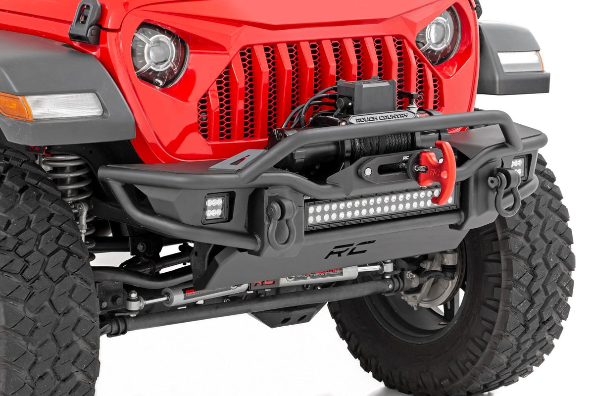 Front Winch Bumper | Tubular | Skid Plate | Jeep Gladiator JT/Wrangler JK &amp; JL/Wrangler Unlimited 