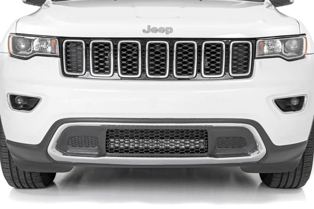 LED Light Kit | Bumper Mount | 20&quot; Black Dual Row | Jeep Grand Cherokee WK2 (11-20)
