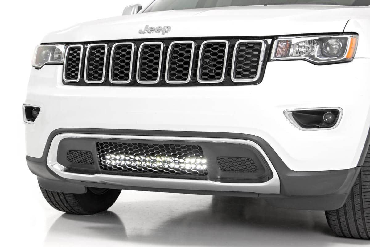 LED Light Kit | Bumper Mount | 20&quot; Black Dual Row | Jeep Grand Cherokee WK2 (11-20)