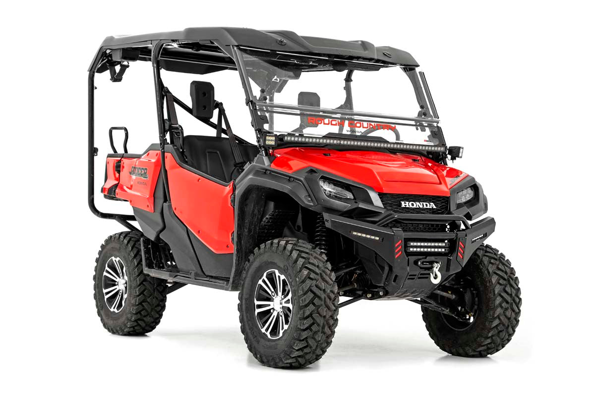LED Light Kit | Cage Mount | 50&quot; Black Single Row | White DRL | Honda Pioneer (16-22)