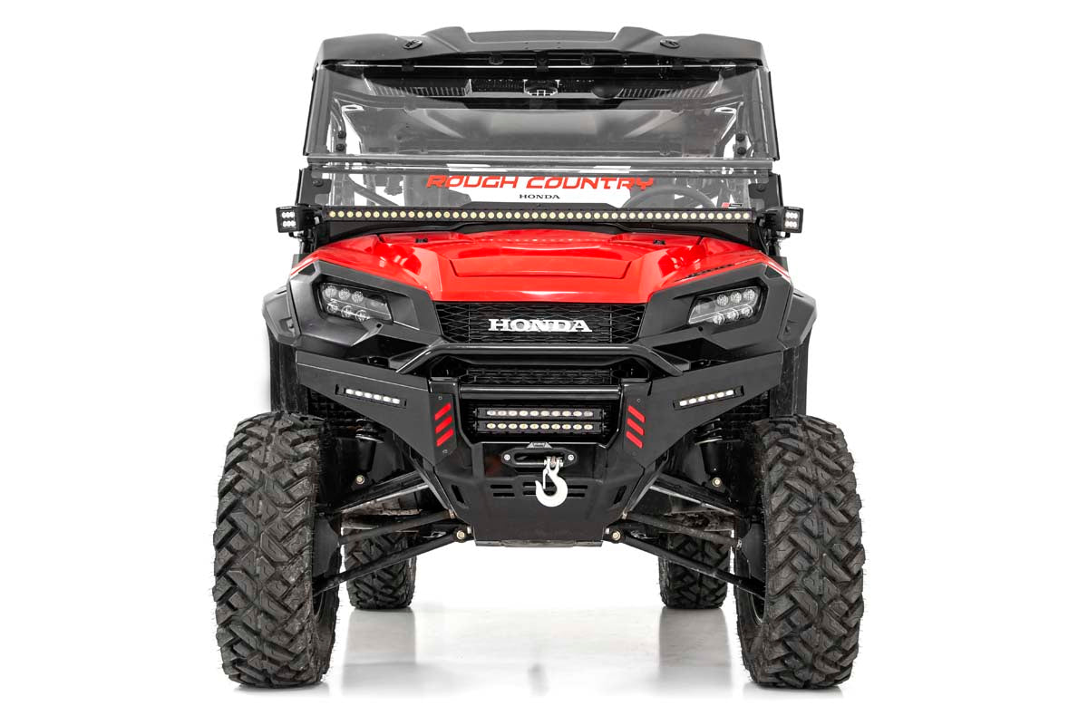 LED Light Kit | Cage Mount | 50&quot; Black Single Row | White DRL | Honda Pioneer (16-22)