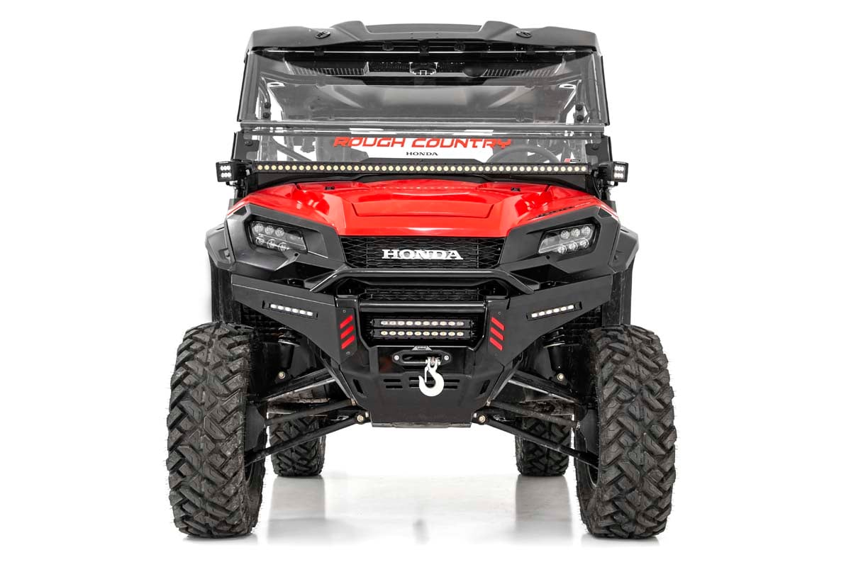 LED Light | Cage Mount | 2&quot; Black Pair | White DRL | Honda Pioneer 1000/1000-5