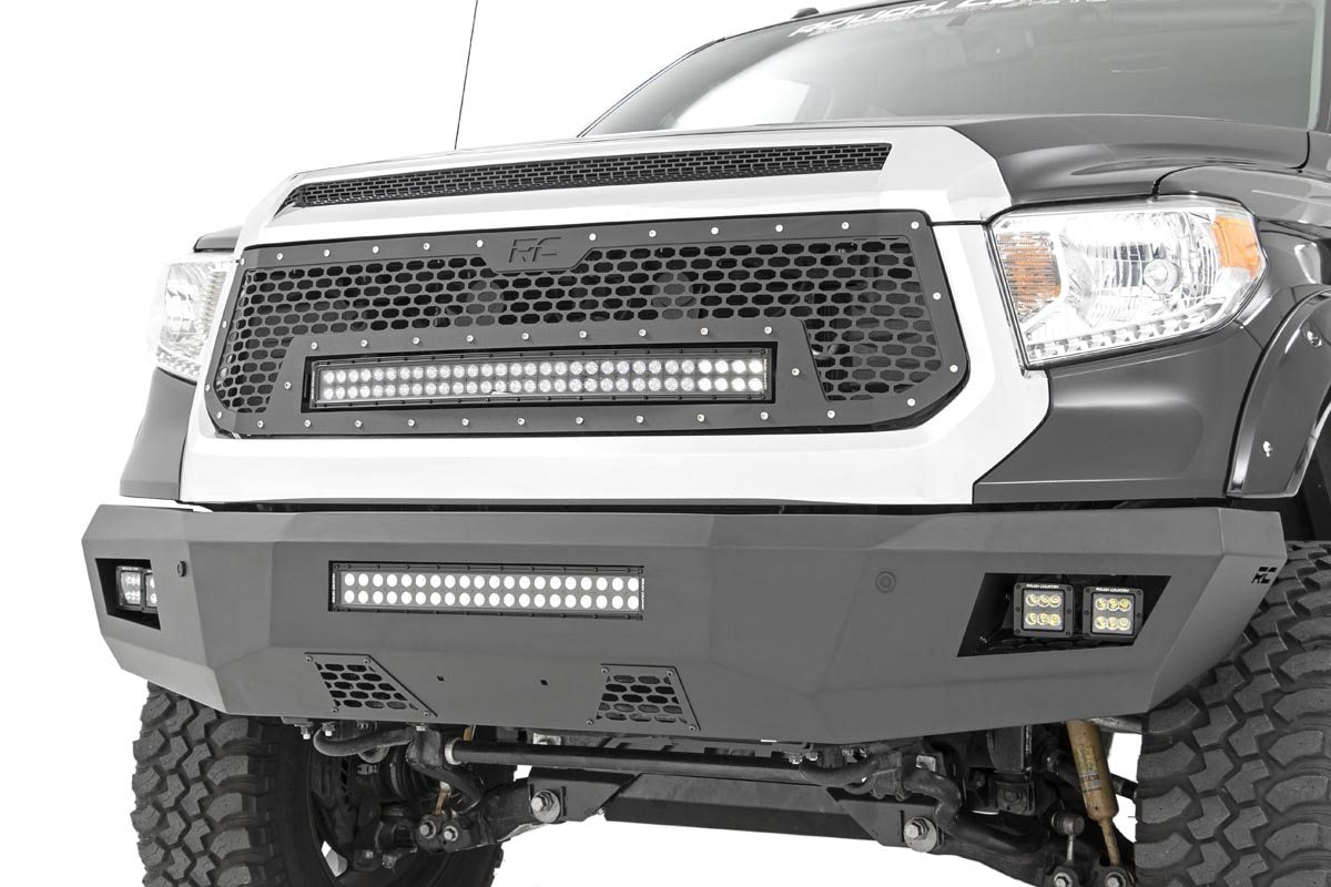 Mesh Grille | 30&quot; Dual Row LED | Black | White DRL | Toyota Tundra (14-17)