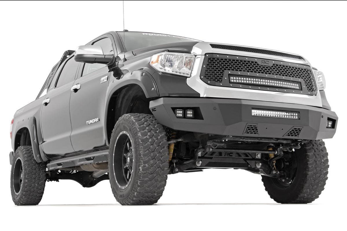 Mesh Grille | 30&quot; Dual Row LED | Black | White DRL | Toyota Tundra (14-17)