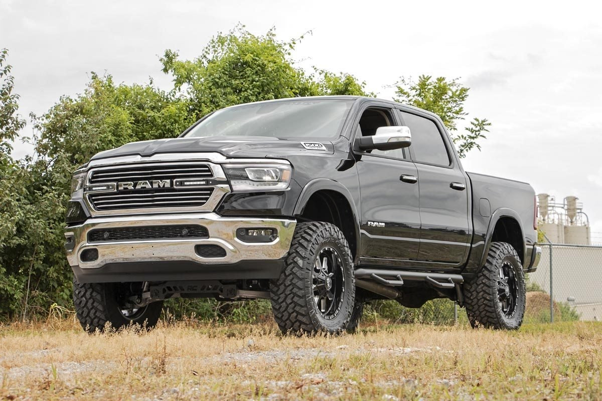 Rough Country - Dual 6in LED Grille Kit - Chrome Slimline - Ram 1500 2WD/4WD (2019-2024) - 70784 by Rough Country - installed