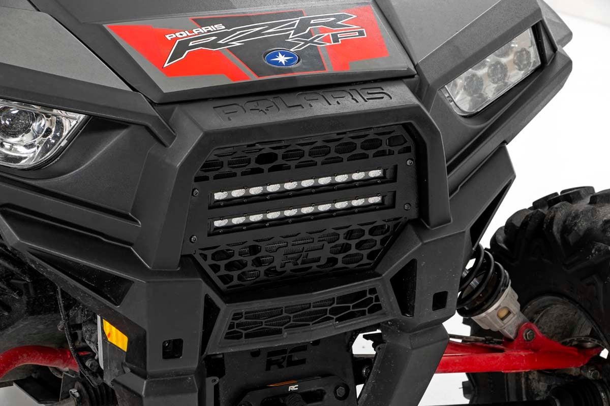 Grille Kit | 10&quot; Black Slimline LED Pair | Polaris RZR XP 1000