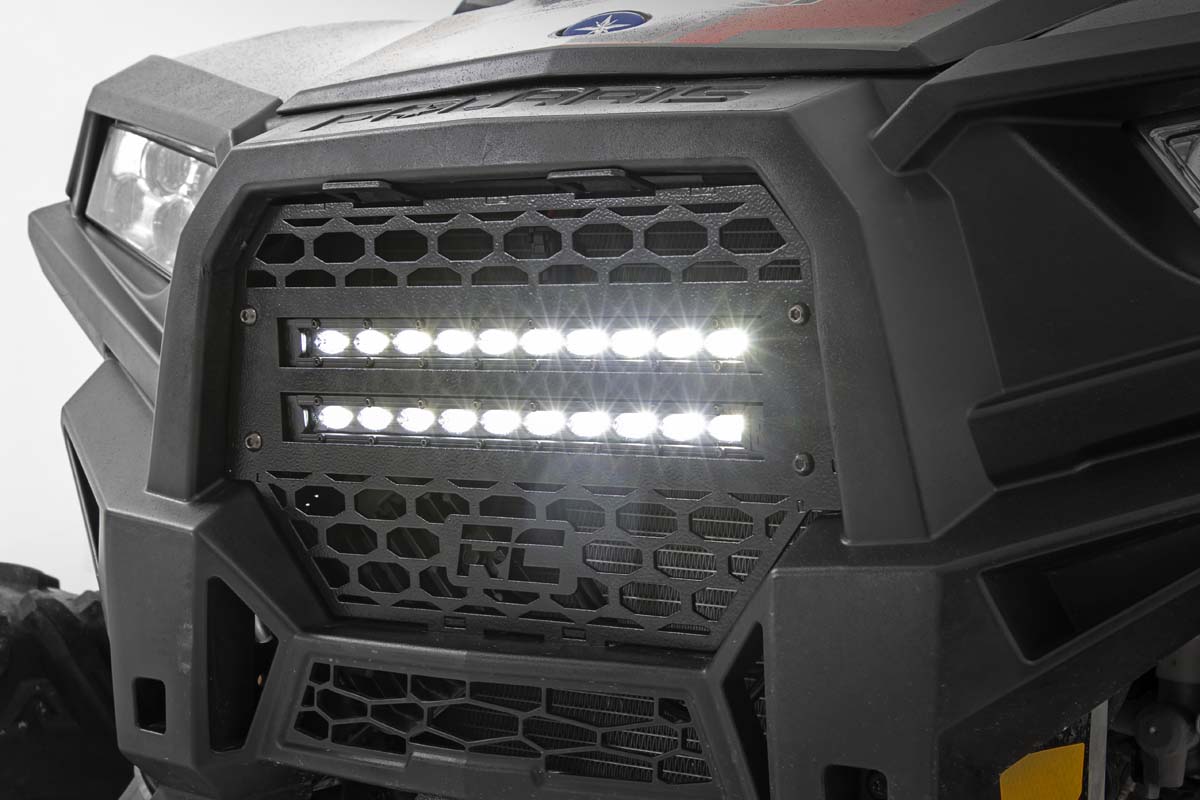 Grille Kit | 10&quot; Black Slimline LED Pair | Polaris RZR XP 1000