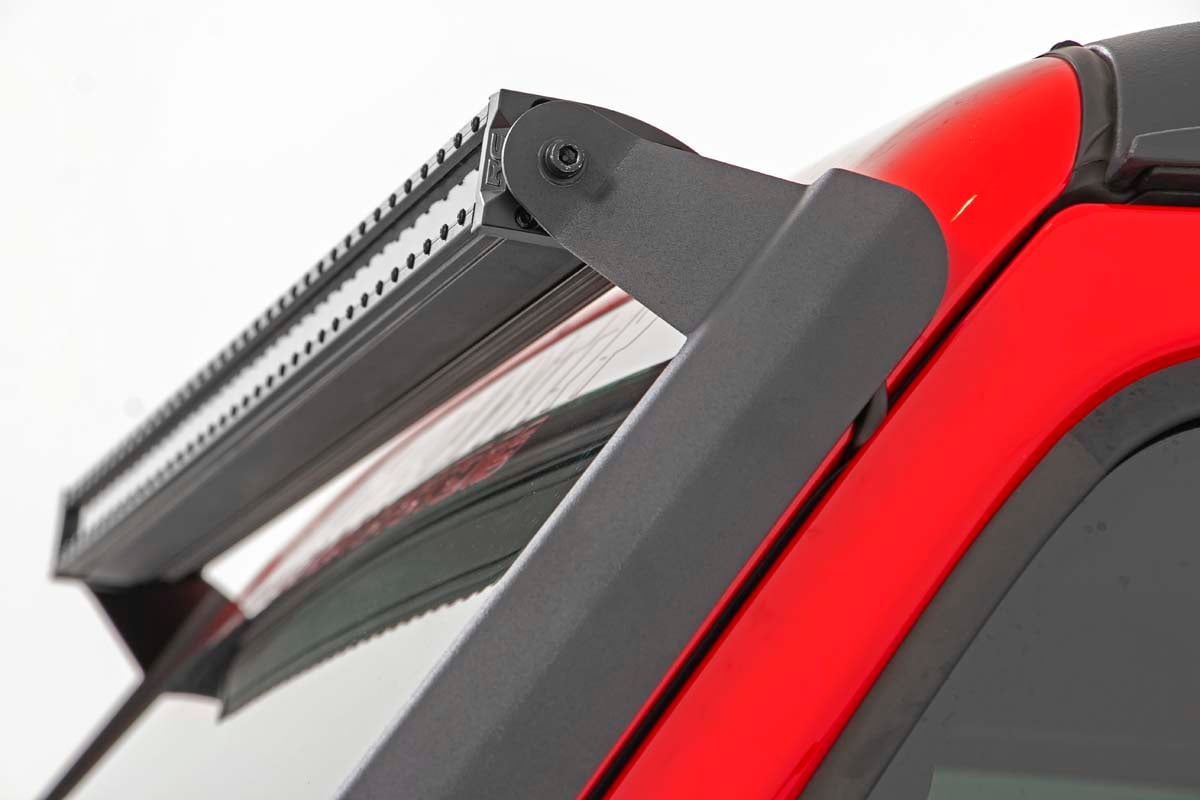 LED Light Kit | Windshield | 50&quot; BLK Dual Row | Amber DRL | Jeep Gladiator JT/Wrangler JL (18-24)