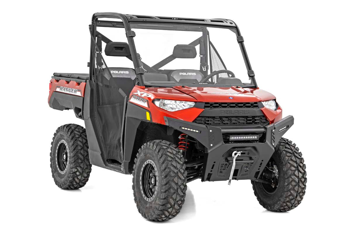 LED Light | Bumper Mount | 12&quot; Black Single Row | Polaris Ranger XP 1000/1000 Crew