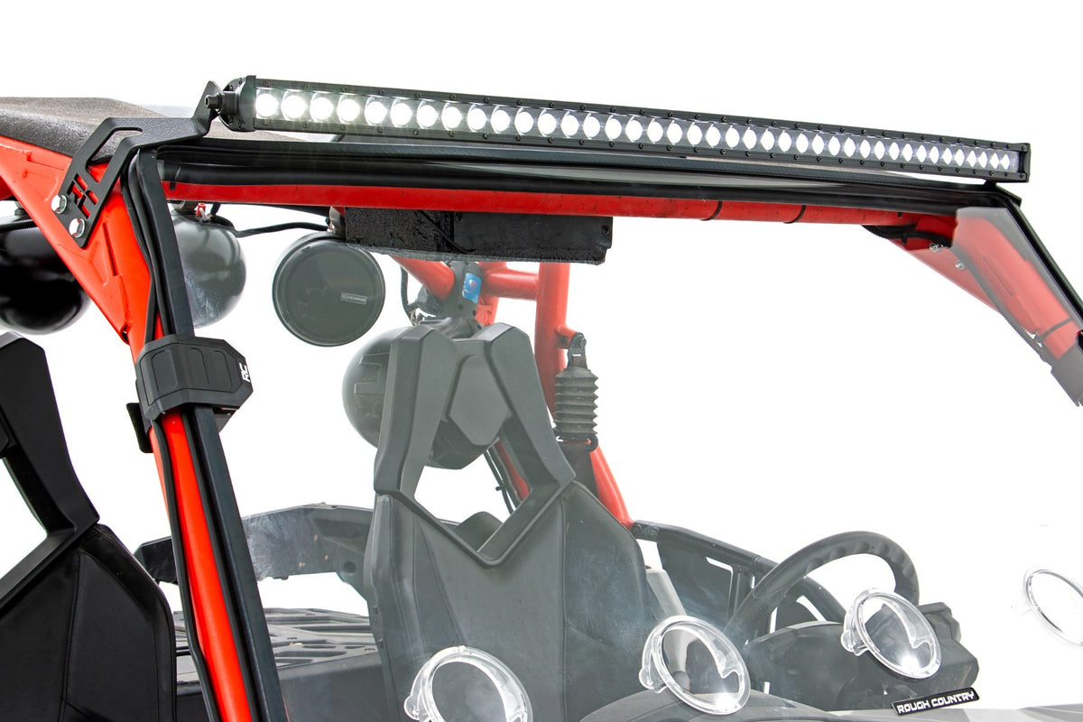 Rough Country - LED Light Kit - Front Mount - 40" Black Dual Row - White DRL - Can-Am Commander Max 1000 - 97037 for 2011-201