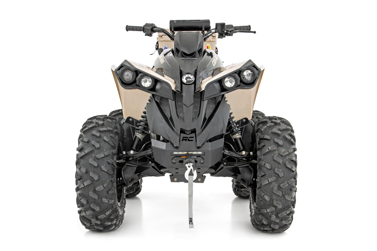 Winch Bumper | 4500-Lb Winch | Black Series LED | 6&quot; Light | Can-Am Renegade