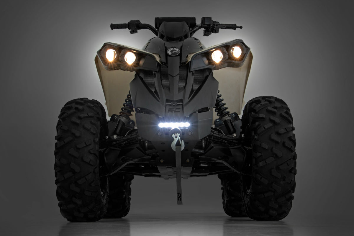 Winch Bumper | 4500-Lb Winch | Black Series LED | 6&quot; Light | Can-Am Renegade