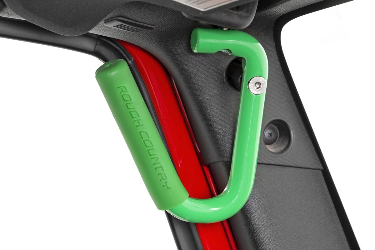 Grab Handles | Steel | FR &amp; RR | Green | Jeep Wrangler JK/Wrangler Unlimited (07-18)
