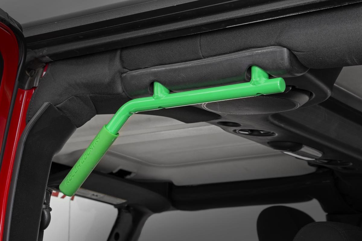 Grab Handles | Steel | FR &amp; RR | Green | Jeep Wrangler JK/Wrangler Unlimited (07-18)