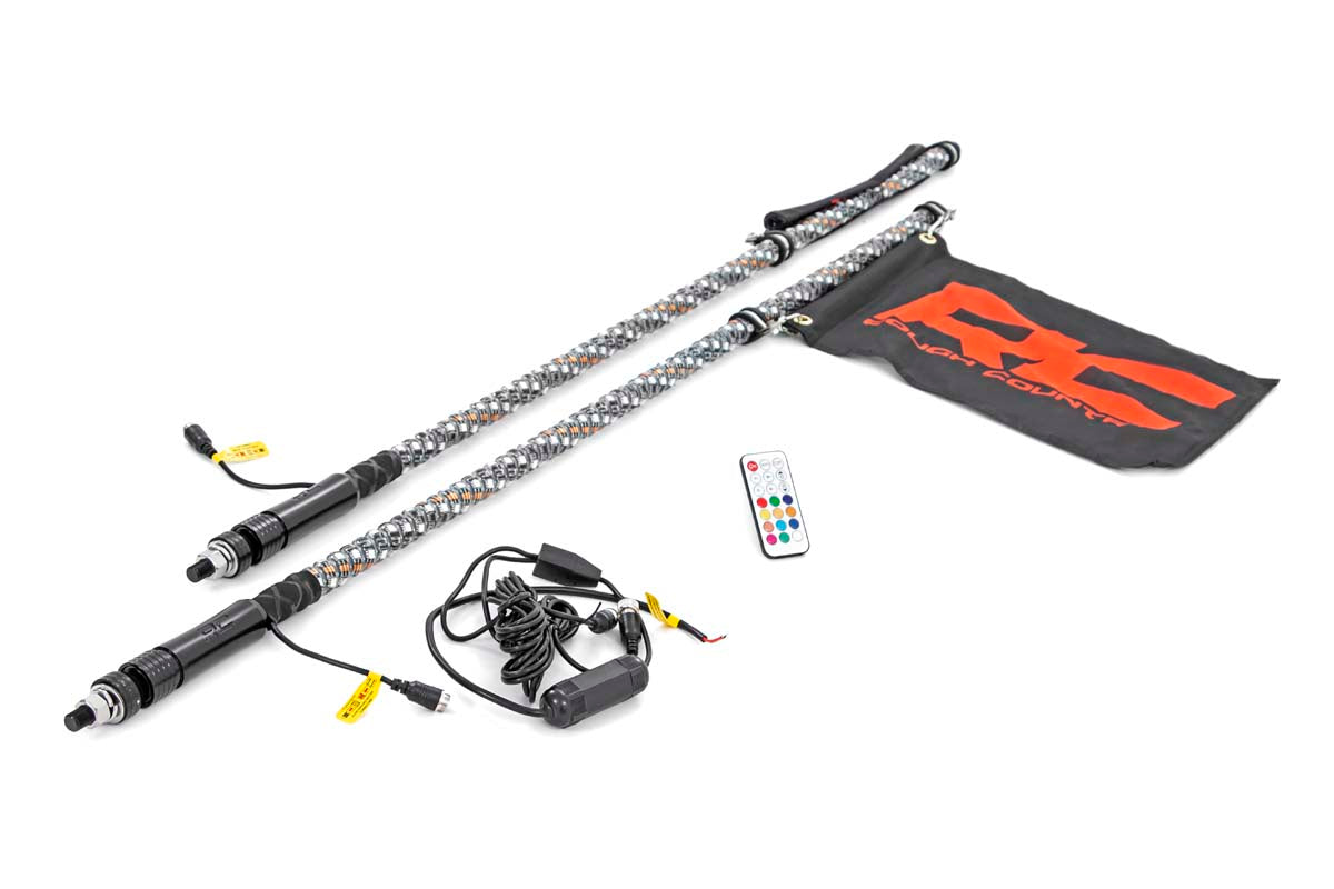 Multi-Color LED | Whip | 4&#39; Long | Pair