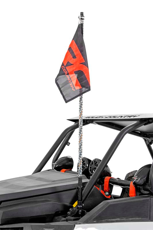 Whip Mount | Cage | 4&#39; Multl-Color LED Whip Pair | Polaris RZR