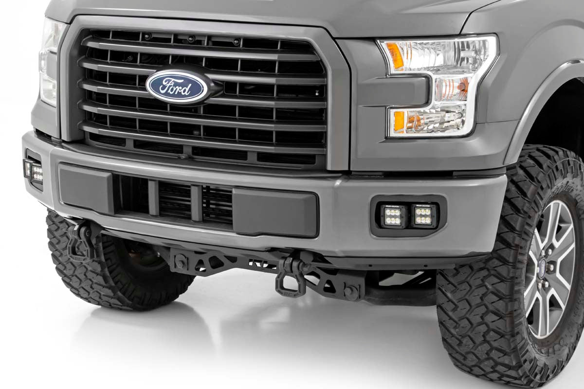 Rough Country - LED Light Kit - Fog Mount - Dual 2" Black Pairs - SAE - Ford F-150 (15-17) - 70831 for 2015-2017 Ford F 150 -