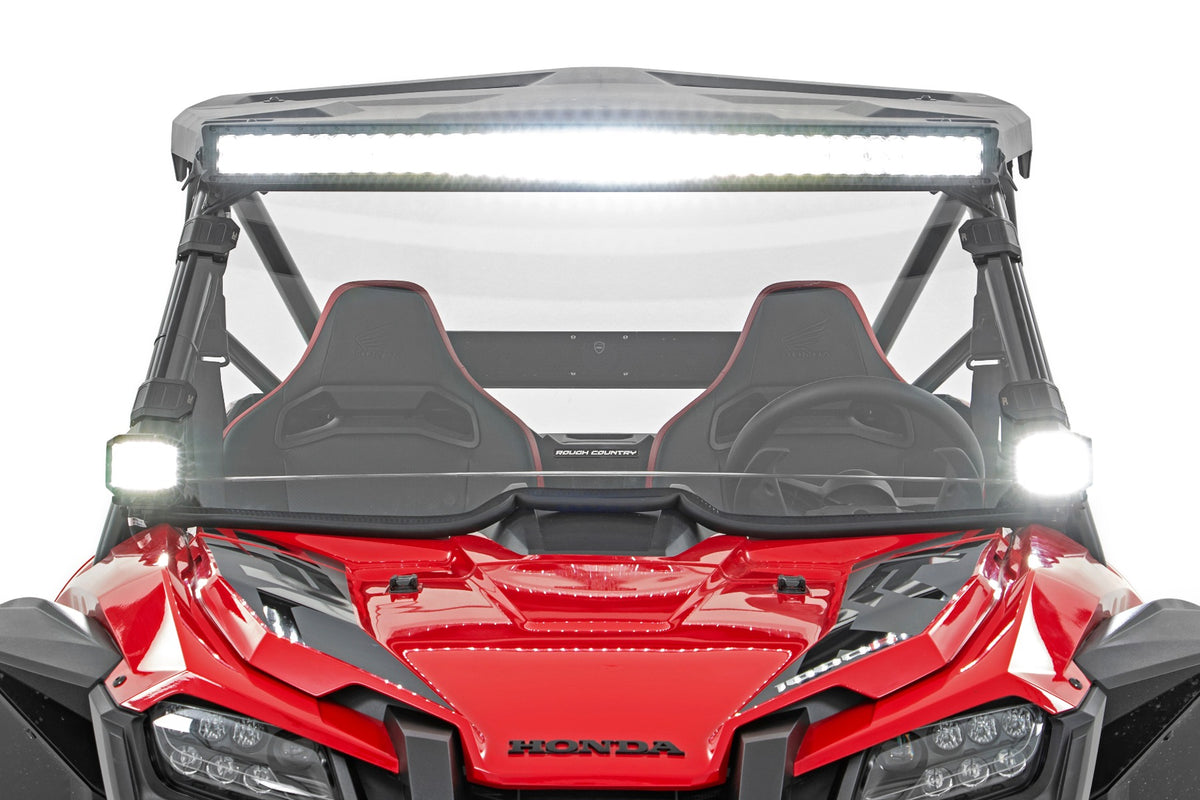 LED Light | Front Mount | 40&quot; Black Dual Row | White DRL | Honda Talon 1000