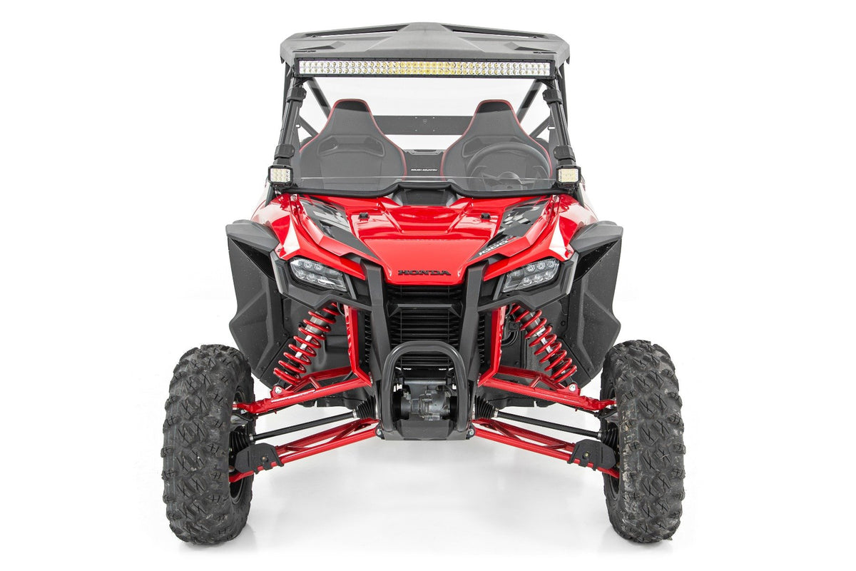 LED Light | Front Mount | 40&quot; Chrome Dual Row | White DRL | Honda Talon 1000