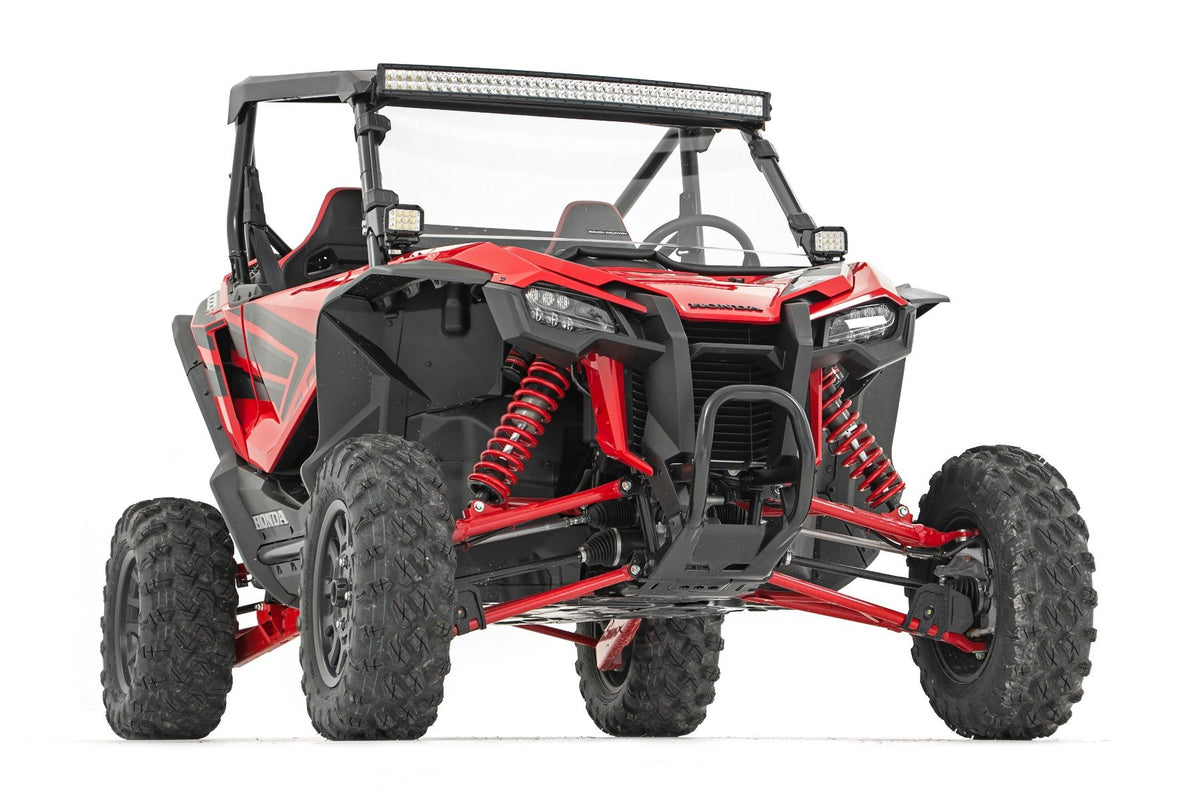 LED Light | Front Mount | 40&quot; Chrome Dual Row | White DRL | Honda Talon 1000