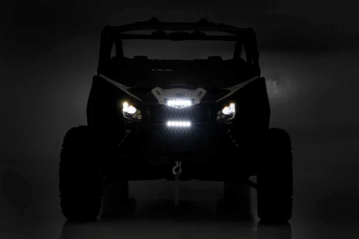 LED Light Kit | Grille Mount | 6&quot; Black Slimline | Can-Am Maverick X3 