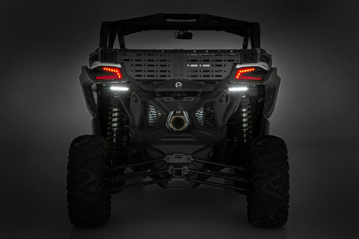 LED Light Kit | Tail Light Mount | 6&quot; Black Slimline Pair | Can-Am Maverick X3 