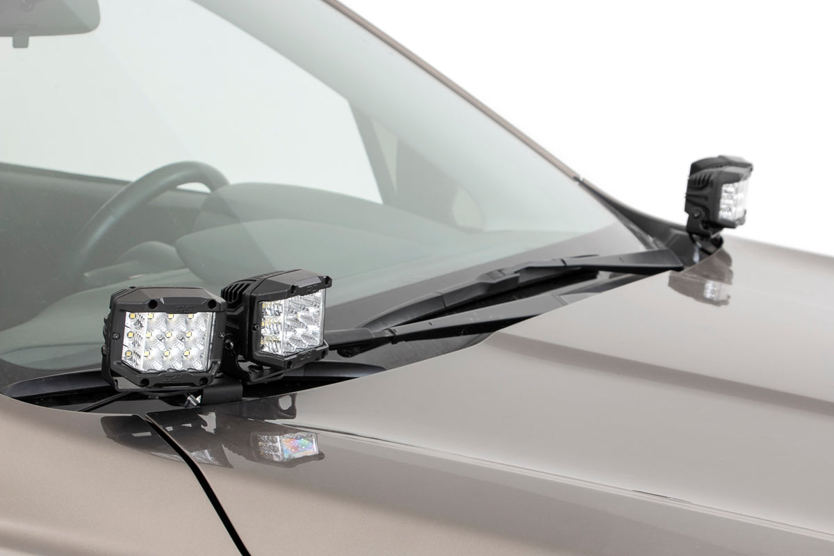 LED Light Kit | Ditch Mount | Dual 2&quot; Black Pairs | Spot | Subaru Forester (14-18)