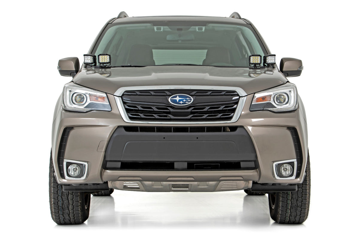 LED Light Kit | Ditch Mount | Dual 2&quot; Black Pairs | Spot | Subaru Forester (14-18)