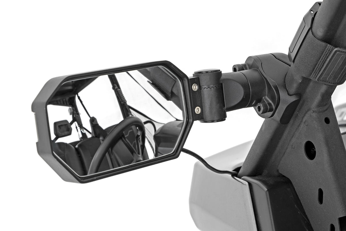 UTV Aluminum Side Mirrors w/Turn Signal (Pro-Fit Cages | Universal)